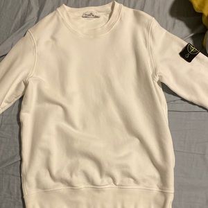 Stone island white sweatshirt